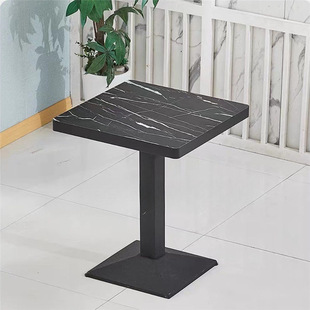 Simple hotel restaurant rectangular noodle shop table dessert shop snack shop milk tea restaurant commercial dining table and chair combination