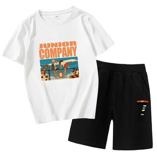 Boys' Summer Clothes Set Children's Clothing Wholesale Children's T-shirt Set Two-piece Set of Sports Shorts for Middle and Big Children