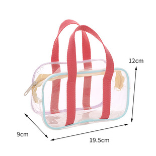 2022 summer travel large capacity PVC pink milky white light pink swimming beach storage bag wash bag ins style