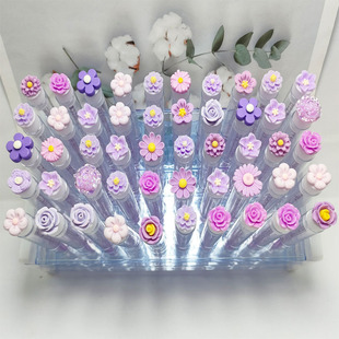 Grafting False Eyelash Tube Brush Flower Independent Brush Tube Disposable Eyelash Brush Cosmetic Brush Transparent Tube Tube Tube