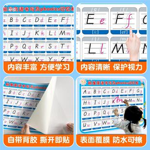 Phonetic audio wall chart training early education English 26 writing sequence table English phonetic poster wall stickers Primary School