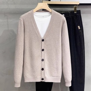 Вязаный кардиган Мужская весна и осень Корейская версия бренда Tide Advanced Easy Casual Business Wild Мужская свитер куртка