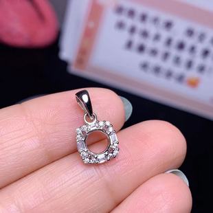 Caibao Jewellery 925 серебряные подвески пустые, которые могут быть инкрустированы различными обнаженными камнями
