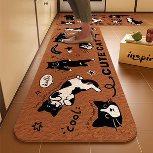 Dachshund kitchen floor mat door dirt-resistant household diatom mud floor mat absorbent quick-drying anti-slip mat a generation of hair
