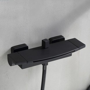 Waterfall bathtub faucet in-wall hot and cold shower shower suit wall-out side bathtub faucet S52