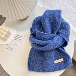 2024 New Women's All-match Knitted Warm Scarf Autumn and Winter Korean High-end Decorative Windproof Cold-proof Scarf
