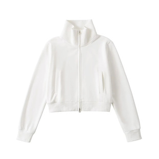 Chic Korean style simple stand collar double zipper long sleeve sweater autumn and winter new fashion casual versatile cardigan coat women