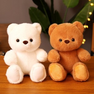 Cute Bear Doll Plush Toy Gift Bag Teddy Bear Doll Children's Couple Send Children's Birthday Gift Wholesale