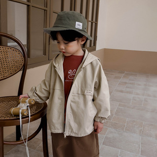 Customized Boys' Outwears, Autumn Clothing, Kidsren's Spring & Fall Korean Style Hooded Tops, Loose Casual Zipper Shirts