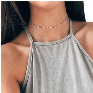 European and American cross-border jewelry simple double-layer love fashion women's necklace copper multi-layer clavicle necklace sweater chain wholesale
