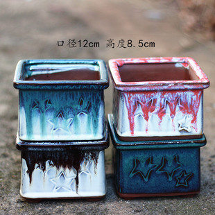 Yixing purple sand flower pot creative home succulent plant green plant flower pot balcony desktop orchid ceramic flower pot pottery pot