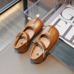 Girls Small Leather Shoes 2025 Spring and Autumn New Children's Shoes Baby Princess Shoes Girls Middle and Big Children Soft Sole Single-layer Shoes