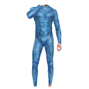 Cross-border anime movie Avatar 2 3D digital printing men's and women's same style cosplay slim fit one-piece performance