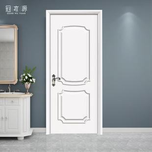Zhongshan solid wood buckle door wholesale oak paint European room indoor bedroom complete set of pure solid wood buckle door