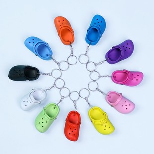 Hole Shoes Keychain European and American Cross-border New Pendant Slippers Jewelry Mini Shoes Backpack Pendant Hanging Ornaments
