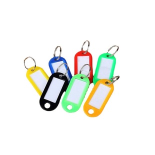 Color Plastic PP key tag Mark luggage tag Hotel Hotel number classification brand key chain accessories