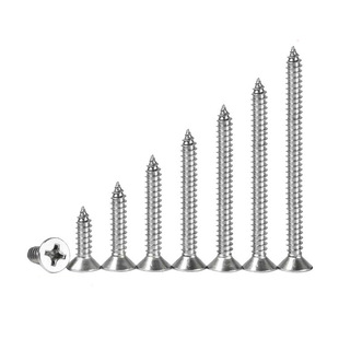 304 stainless steel self-tapping screw cross countersunk head screw flat head self-tapping lengthened wood screw manufacturer