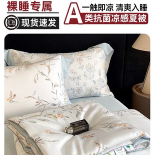 Class A Maternal and Infant Grade 100 Lanjing Tencel Summer Cool Quillet Four-piece Set Cool Ice Silk Summer Quillet Single and Double Summer Air-conditioning Quillet