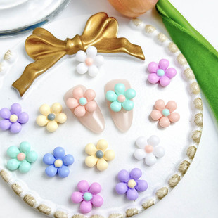 New Milk Huhu Five Color Flower Nail Art Jewelry Cream Wind Cave Shoes Mobile Phone Shell DIY Handmade Accessories