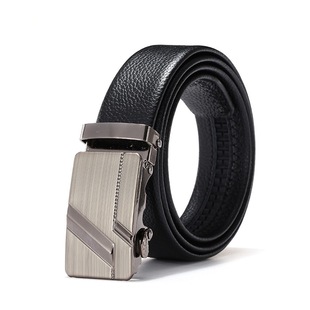 Men's belt automatic buckle litchi pattern belt business gift online shop clothing accessories gift pants belt factory wholesale