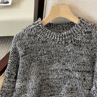 Real shot in stock autumn and winter New Design loose lazy retro high-grade knitted sweater for women