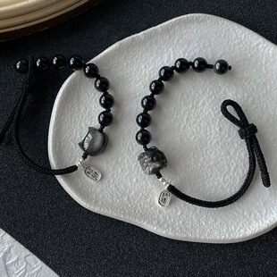 Natural National fashion new lion bracelet hand-made kitten silver stone bracelet faceless kitten fashion girlfriends
