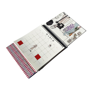 Factory direct simple environmental protection and re-paper desk calendar creative advanced texture desk calendar calendar cross-border coil book