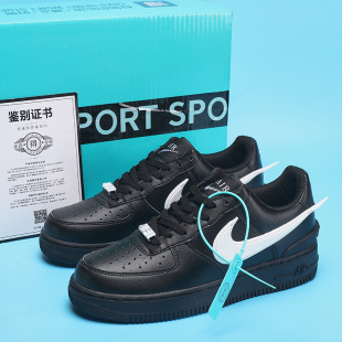 Af1 Air Force One Fluorescent Green Men's Putian Autumn Putian Co-signed by AMBUSH Big Hook Green Board Shoes Women
