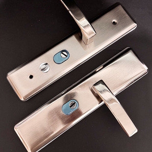 Anti-theft door second-mounted solid thickened anti-pry red bronze silver white multi-functional handle armor handle