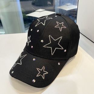 Новая Стильная кепка, Женская солнцезащитная Кепка со стразами, пятиконечная звезда, солнцезащитный крем в Корейском стиле, спортивная бейсболка на открытом воздухе, Мужская универсальная, модная