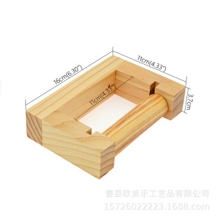 Cross-border dedicated wall-mounted tissue holder solid wood bathroom wash basin roll paper storage rack kitchen wooden tissue holder