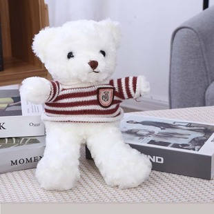 Sweater sweater teddy bear plush toy doll hug bear cute bear birthday gift valentine's day plus LOGO