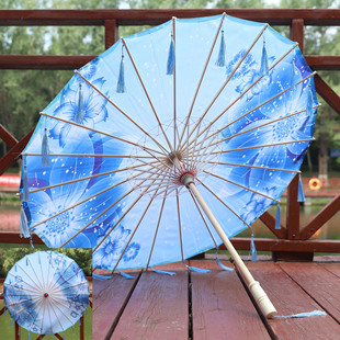 Antique decorative umbrella Hanfu tassel ribbon umbrella dance catwalk umbrella photo props oil paper umbrella wholesale