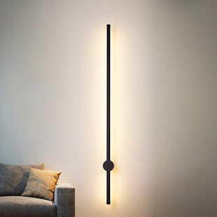 Minimalist Long Wall Lamp Bedroom Bedside Lamp Modern Simple Creative Living Room Sofa Grille TV Background Wall Lamps