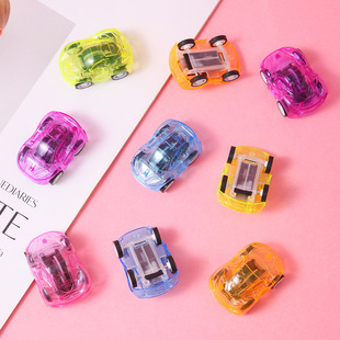 Transparent pull back car car educational children's toy car model WeChat offline cross-border small gifts wholesale