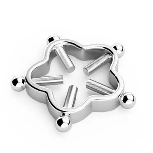 New stainless steel four-leaf clover screw adjustable breast ring five-pointed star flower nipple clip puncture jewelry wholesale