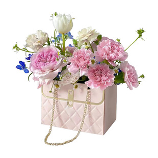 Valentine's Day Mother's Day Flower Tote Box DIY Flower Arrangement Tote Paper Bag Waterproof Flower Arrangement Basket Trendy Brand Gift Bag