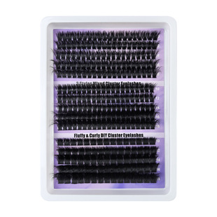 Cross-Border European and American Eyelashes Natural Female Hot Melt Hair Large Capacity Eyelash Book Self-Grafting Factory Wholesale False Eyelashes