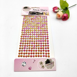 Colorful ice flower sticker children's diamond gem AB color acrylic crystal sticker toy princess small sticker wholesale