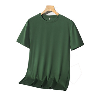 Source manufacturers short sleeve T-shirt summer ice cool silky ice silk men's clothes Korean loose thin half sleeve men's T-shirt