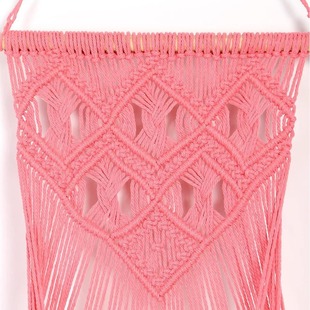 Cross-border Hot Stick Wall Hanging Toy Storage Hammock Handmade Cotton Rope Woven Children's Plush Toy Lace Hanging