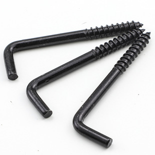 Electroplating black zinc L-shaped seven-word straight angle hook 7-word hook self-tapping screw hook right angle hanging nail M2.5/M3.4/M4.7