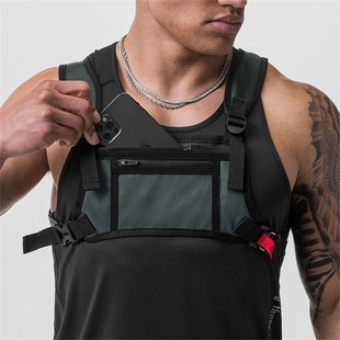 Cross-border Hot-selling Vest Bag Men's Trendy Brand Diving Cloth Outdoor Sports Mountaineering Bag Multi-pocket Wear-resistant Gym Bag