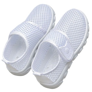 White net shoes school designated children breathable small white shoes spring and summer soft bottom casual sandals primary school students white sneaker