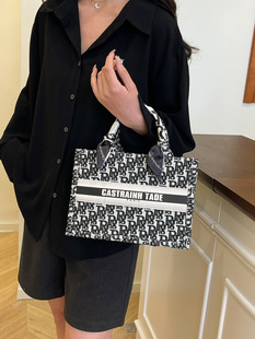 Stereotype Canvas Tote Bag Bag Women's New Commuter Old Flower Bag Shopping Bag Embroidered Mummy Bag Large Capacity Wholesale