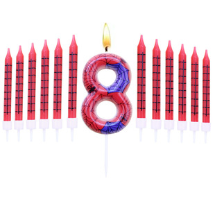 Digital Candle Spiderman Birthday 0 Cross Border Combination Theme Candle Baking Amazon 2024 Decorative Print