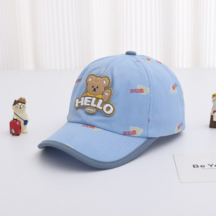 Spring children's hat ins baby baseball cap letter edging color matching cartoon cap sunshade cap 2978-30