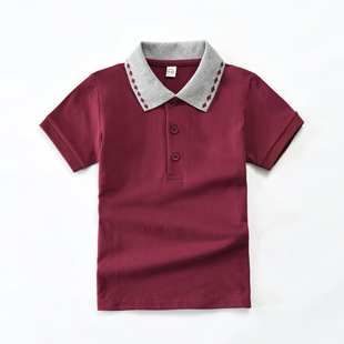 Balala tshirt kids white T-shirt short-sleeved children's polo shirt cotton lapel school uniform for boys and girls summer