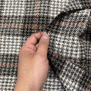 in stock 510g Shun Wool Chatbird Plaid Fabric Autumn and Winter Slub Wool Coat Clothing Shoes and Hats Pants Skirt Bag Cloth