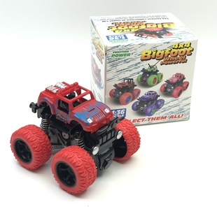 Four-wheel drive off-road vehicle inertia TikTok same style Big Foot car monster truck stunt dump rotating children's car toy
